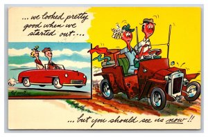 Comic Road Trip Vacation You Should See Us Now Chrome Postcard L18