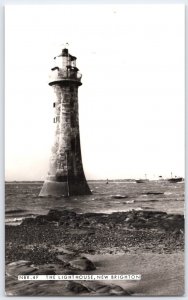 Vintage Black & White Photo Postcard The Lighthouse New Brighton Merseyside UK