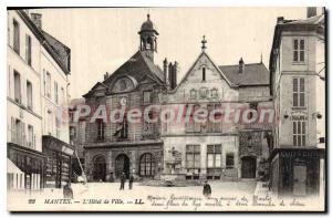 Old Postcard Mantes The City Hotel