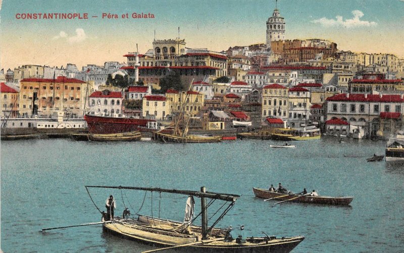 US6573 pera et galata  boat  constantinople istanbul turkey