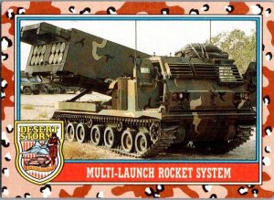 Military 1991 Topps Desert Storm Card Multi-Launch Rocket System sk21377