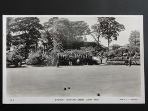 Lancashire ACCRINGTON Gatty Park BOWLING GREEN - Old RP Postcard J.F.Lawrence