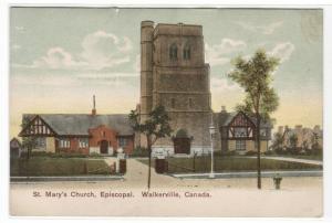 St Marys Church Episcopal Walkerville Windsor Ontario Canada 1910c postcard