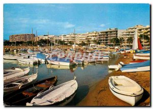 Modern Postcard Cannes Beach and Little Harbor near the Palm Beach Casino