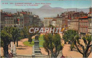 Old Postcard G O Clermont Ferrand Square Blaise Pascal Perspective of the Puy...
