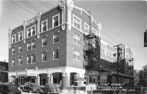 H13/ Excelsior Springs Missouri RPPC Postcard 1954 The Oaks Hotel Building