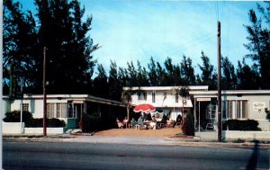 1950s Kathay Apartments 467 Mandalay Road Clearwater Beach FL Postcard