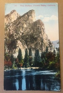 UNUSED .01 POSTCARD THE THREE BROTHER YOSEMITE VALLEY, CAL