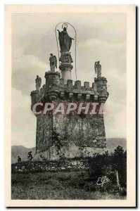 Postcard Old Ocean Pyrenees Ax les Thermes Monument Virgin said N D Ax is abo...