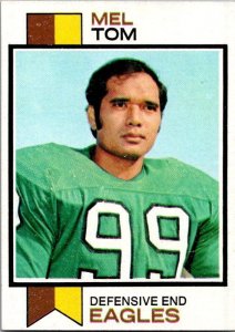 1973 Topps Football Card Mel Tom Philadelphia Eagles sk2438