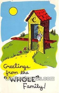 Greetings from the Whole Family Outhouse 1965 