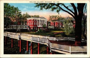 Vintage Hollins College Campus Roanoke Virginia VA Postcard