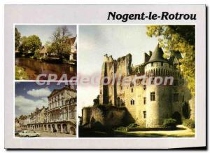 Modern Postcard Nogent Le Rotrou The Banks of the Huisne The Mayor