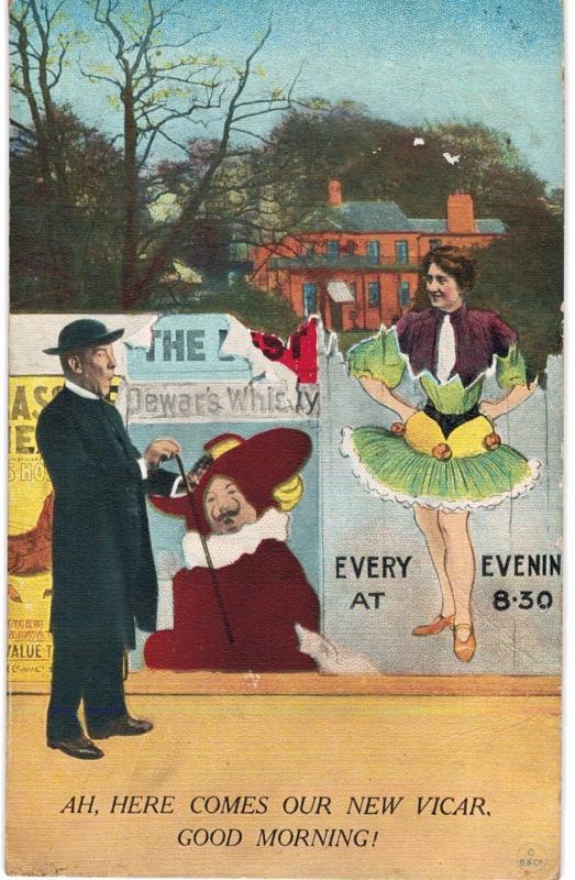 Priest Humor Sees Man Dressed as Woman 1911