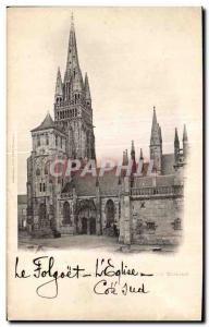 Old Postcard The Folgoet The church Cote Sud