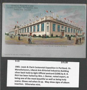 Ca 1905 VINTAGE* #1 LEWIS & CLARK CENTENNIAL EXPO IN PORTLAND OR SEE INFO