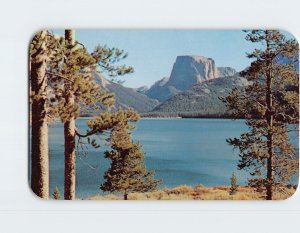 Postcard Green River Lake and Old Square Top peak Wind River mountains WY USA