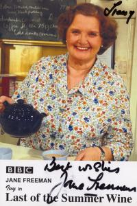 Jane Freeman Last Of The Summer Wine Hand Signed Cast Card Photo