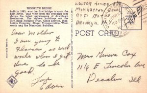 Brooklyn Bridge and Skyline,New York,NY