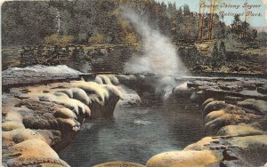 J31/ Yellowstone National Park Montana Postcard c1910 Crater Oblong Geyser 51