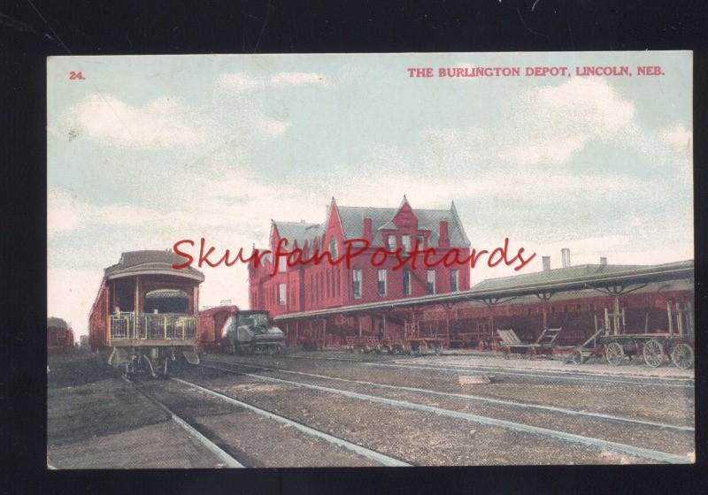 LINCOLN NEBRASKA THE BURLINGTON RAILROAD DEPOT TRAIN STATION