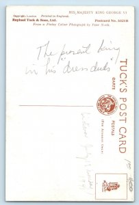 London England Postcard King George VI 1941 Unposted Vintage Tuck Art