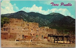 Taos New Mexico NM, Taos Pueblo, Indian Apartment Houses, Vintage Postcard