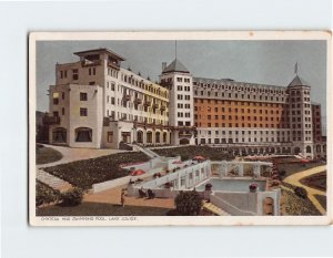 Postcard Chateau And Swimming Pool Lake Louise Canada