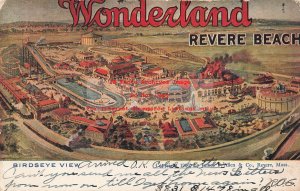 Advertising Postcard, Wonderland Amusement Park, Revere Beach Massachusetts