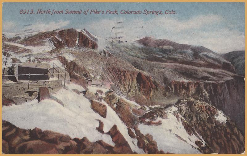 Colorado Springs, Colo., North from the summit of Pike's Peak - 1913