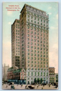 Philadelphia Pennsylvania PA Postcard Adelphia Hotel Chestnut 13th Street 1914