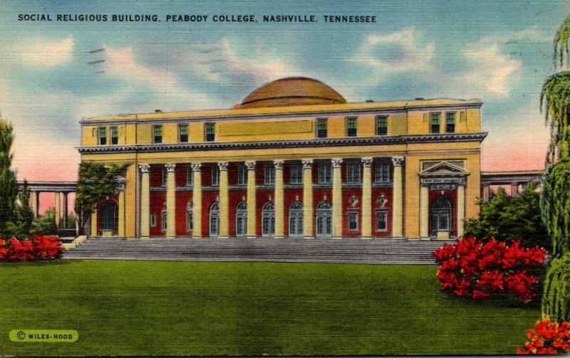 Tennessee Nashville Social Religious Building Peabody College 1943 Curteich