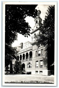 c1940 Court House Exterior Building Sevierville Tennessee TN RPPC Photo Postcard