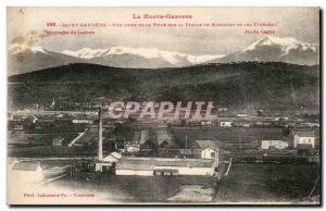 Saint Gaudens Old Postcard View from the city on the plain of Miramont and Py...