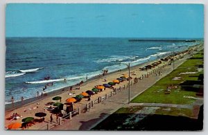 Virginia Beach VA Scene 1957 to Gravel Switch Kentucky Postcard C22