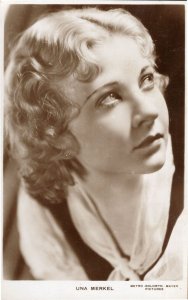 Una Merkel MGM Film Actress Real Photo Postcard