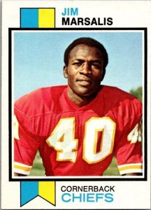 1973 Topps Football Card Jim Marsalis Kansas City Chiefs sk2525