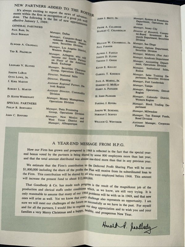 The Good body Ticker December 1968 Company Newsletter NY