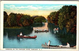Postcard BOAT SCENE Pawtucket Rhode Island RI AL2285