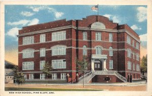 J42/ Pine Bluff Arkansas Postcard c1920 New High School Building 289