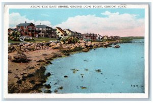 Groton Connecticut CT Postcard Along The East Shore Groton Long Point 1933