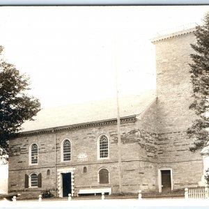 c1910s Schoharie, NY RPPC 1772 Old Stone Fort Real Photo Museum Postcard A99