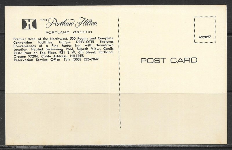 Oregon, Portland - The Portland Hilton - [OR-069]
