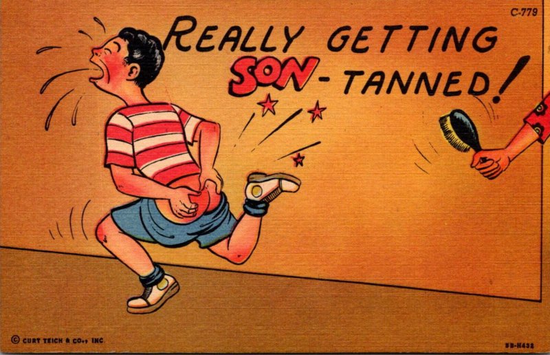 Humour Boy Getting Spanking Really Getting Son-Tanned Curteich