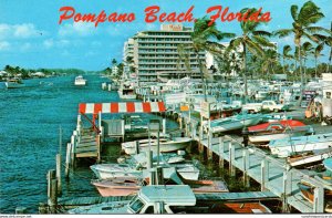 Florida Pompano Beach Yacht Basin and Apartment Building 1972