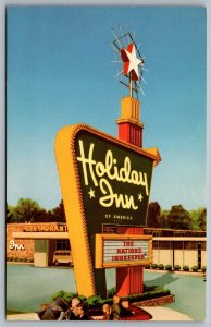 Postcard Amarillo TX c1960s Holiday Inn No.1 US Highway 60 & 66 Route 66 Advert