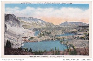 Wyoming Medicine Bow National Park Lake Marie Mirror Lake Lookingout Lake And...
