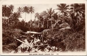 The Lovono Valley Ovalan Fiji Carne Series Unused c1924 w Stamp RPPC Postcard F9