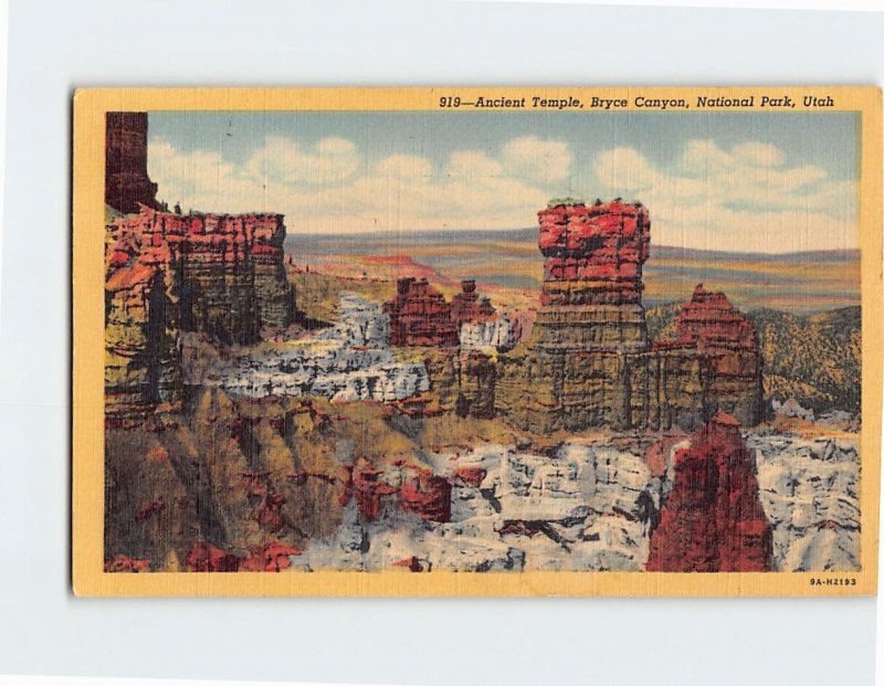 Postcard Ancient Temple Bryce Canyon National Park Utah USA