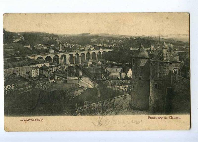 191406 LUXEMBOURG Faubourg de Clausen Vintage postcard